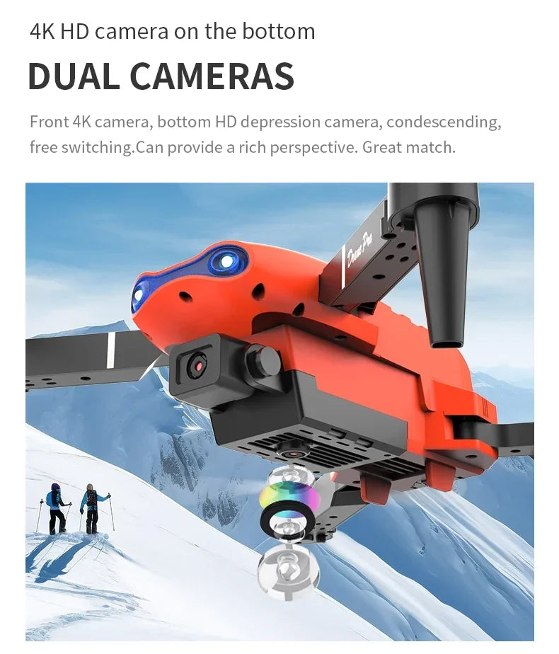 2024 E99Pro RC Drone 4K Professinal With 1080P Wide Angle HD Camera Foldable Helicopter WIFI FPV Height Hold Gift Toy